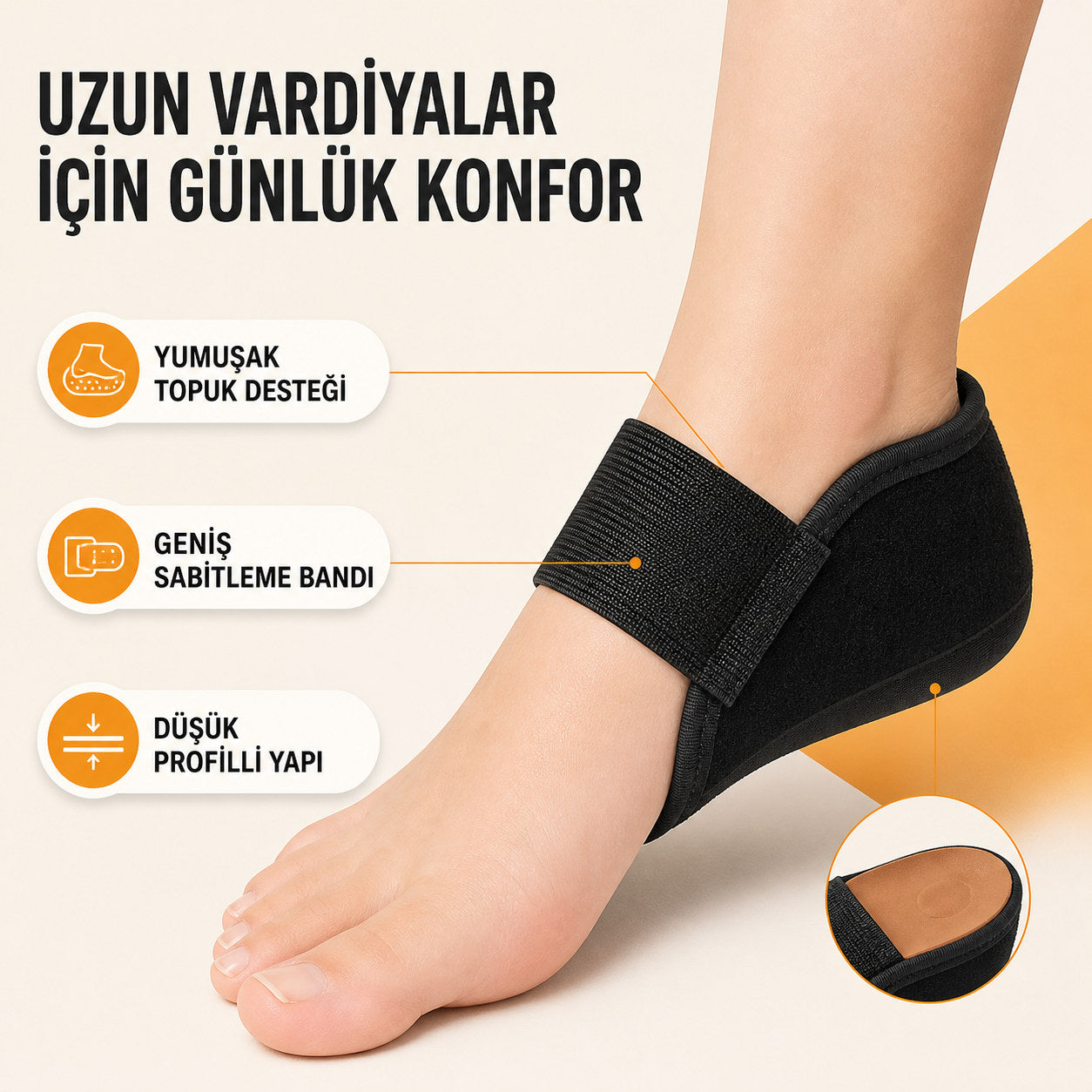 Heelvora siyah topuk koruyucu ve ?ne ??kan kullan?m ?zellikleri