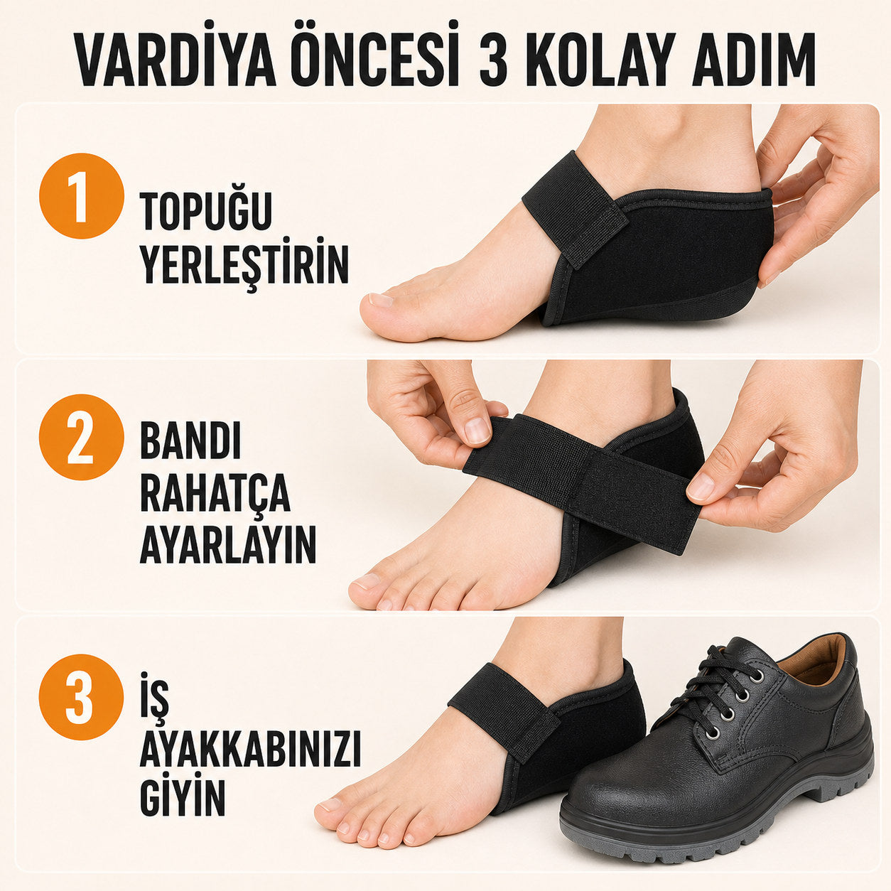 Heelvora topuk koruyucunun kullan?m ad?mlar?